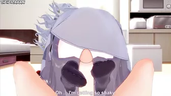 Kokoro from Darling in the Franxx Gives You A Footjob Hentai POV