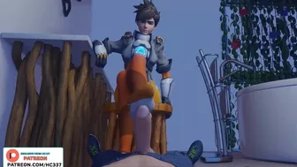 TRACER FOOTJOB HENTAI STORY ANIMATION OVERWATCH 4K 60FPS