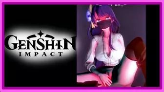 Genshin Impact - Raiden Shogun Pleasures Himself in the Office