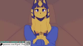 Hottest Ankha did an Amazing Creampie to Worker - Ankha Furry Hentai 60 FPS