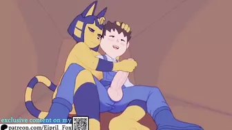 Hottest Ankha did an Amazing Creampie to Worker - Ankha Furry Hentai 60 FPS