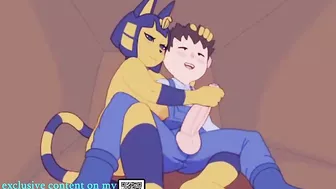 Hottest Ankha did an Amazing Creampie to Worker - Ankha Furry Hentai 60 FPS