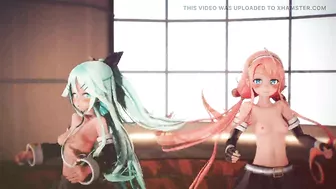 Mmd R-18 Anime Girls Sexy Dancing clip 6