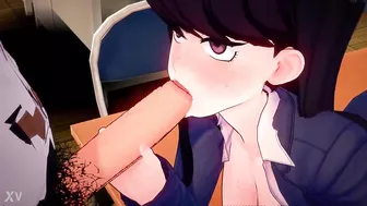 Komi Shouko hace reforzamiento después de clases