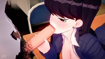 Komi Shouko hace reforzamiento después de clases