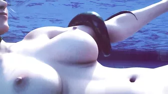 Alien Cocks Fuck Tifa in the Pool