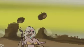 Elf girl gets a lot of sperm in her holes from large long tntcles