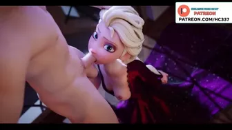 ELSA FROZENN DO A PERFECT BLOWJOB HENTAI ANIMATED STORY 4K