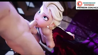 ELSA FROZENN DO A PERFECT BLOWJOB HENTAI ANIMATED STORY 4K