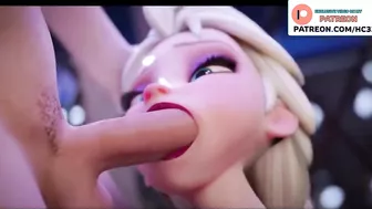 ELSA FROZENN DO A PERFECT BLOWJOB HENTAI ANIMATED STORY 4K