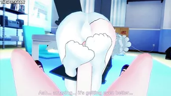 Rina from Zenless Zone Zero Gives You A Footjob Hentai POV