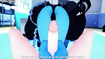 Aokoku from Zenless Zone Zero Gives You A Footjob Hentai POV