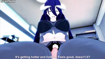 Albedo from Overlord Gives You A Footjob Hentai POV