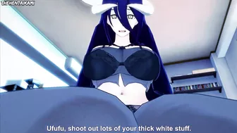 Albedo from Overlord Gives You A Footjob Hentai POV