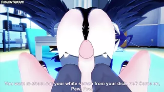 Albedo from Overlord Gives You A Footjob Hentai POV