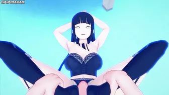 Hinata Hyuga from Naruto Gives You A Footjob Hentai POV