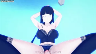 Hinata Hyuga from Naruto Gives You A Footjob Hentai POV