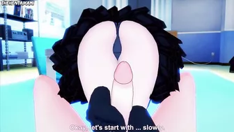 Urabe Mikoto from Mysterious Girlfriend X Gives You A Footjob Hentai POV