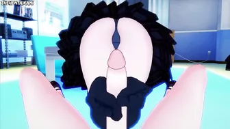 Urabe Mikoto from Mysterious Girlfriend X Gives You A Footjob Hentai POV