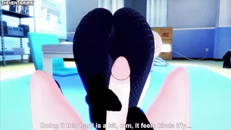 Gwen Stacy from Spiderman Marvel Gives You A Footjob Hentai POV