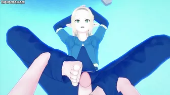 Marcille from Delicious in Dungeon Gives You A Footjob Hentai POV