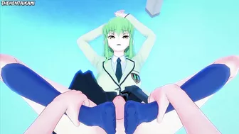 C.C. from Code Geass Gives You A Footjob Hentai POV