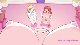 Giant busty blonde fucked by two tiny cocks - Funny Cartoon