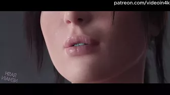 Lara Croft - Blowjob , Squirt , Creampie 3d Hentai (AI upscaled)