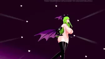 Morrigan Seniorita - HIKS MMD - Green Hair Color Edit Smixix