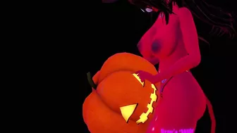 Futa witch succubus fucks a pumpkin