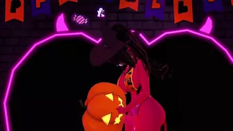 Futa witch succubus fucks a pumpkin