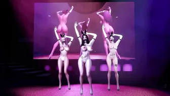 3D big boobs Asian strippers shaking their big boobs ad