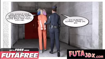 Futa3DX - Hot Blonde Gets Fucked In Threesome Prison Futa Style