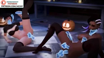 OVERWATCH HALLOWEEN HENTAI PARY WIDOWMAKER TRACER D.VA