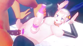 【MMD】Kizuna Akari, dressed up reverse bunny, LOVES the "massage" sex !【FanFiction/Hentai】