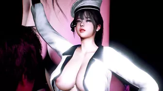 3D big boobs Asian whore naked her huge boobs shaking her natural ass