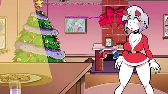 Christmas is Coming! Hot Brunette With Big Tits Gets Stucked in the Chimney! Horny Santa Has an Idea