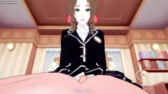 Aerith from Final Fantasy 7 Gives You A Footjob Hentai POV