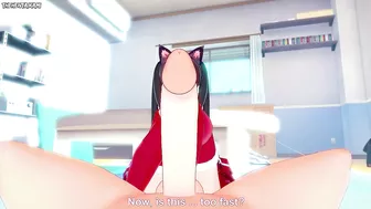 Rin Tohsaka from Fate Gives You A Footjob Hentai POV