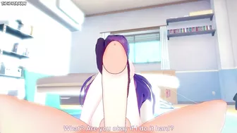 Yuri from Doki Doki Literature Club Gives You A Footjob Hentai POV