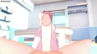 Monika from Doki Doki Literature Club Gives You A Footjob Hentai POV