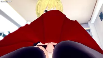 Misa Amane from Death Note Gives You A Footjob Hentai POV