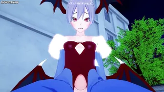 Lilith from Darkstalkers Gives You A Footjob Hentai POV