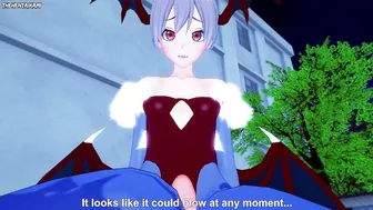 Lilith from Darkstalkers Gives You A Footjob Hentai POV