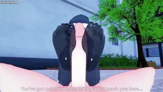 Mukuro Ikusaba from Danganronpa Gives You A Footjob Hentai POV