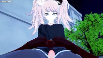 Junko Enoshima from Danganronpa Gives You A Footjob Hentai POV