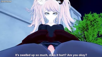 Junko Enoshima from Danganronpa Gives You A Footjob Hentai POV