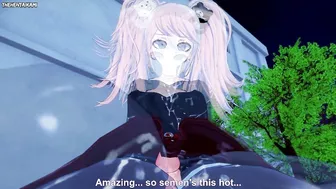 Junko Enoshima from Danganronpa Gives You A Footjob Hentai POV