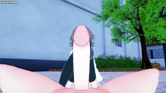 Chihiro from Danganronpa Gives You A Footjob Hentai POV