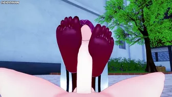 Kallen from Code Geass Gives You A Footjob Hentai POV